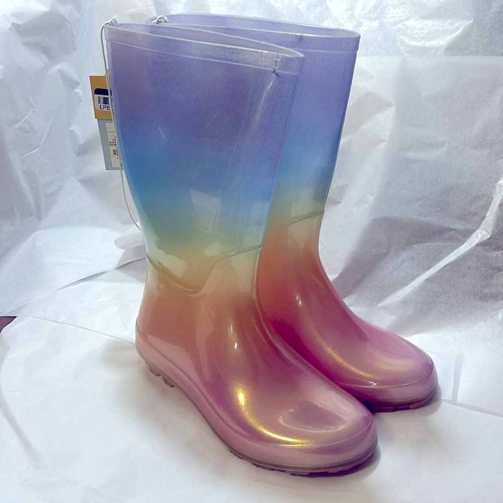 Cat and jack rainbow boots